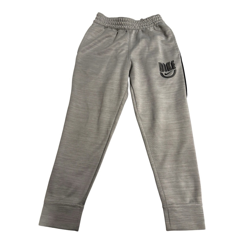 Nike Sweatpants Youth Sz Sm Gray Standard Fit Logo Dri Fit Joggers